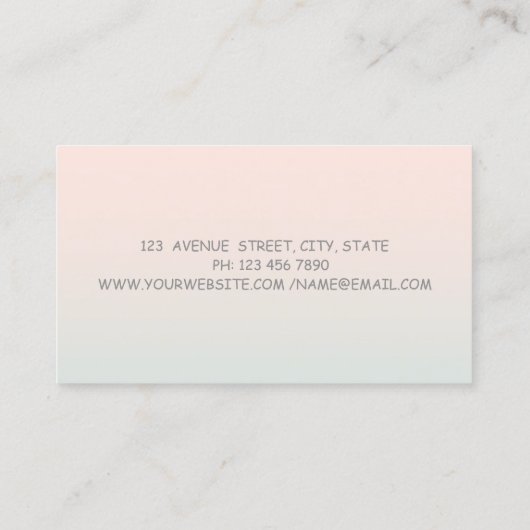 Elegant modern Professional Charming, kant Visitekaartje (Achterkant)