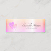 Elegant Modern Professional Chic, Hearts, Ombre Mini Visitekaartje (Voorkant)