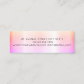 Elegant Modern Professional Chic, Hearts, Ombre Mini Visitekaartje (Achterkant)