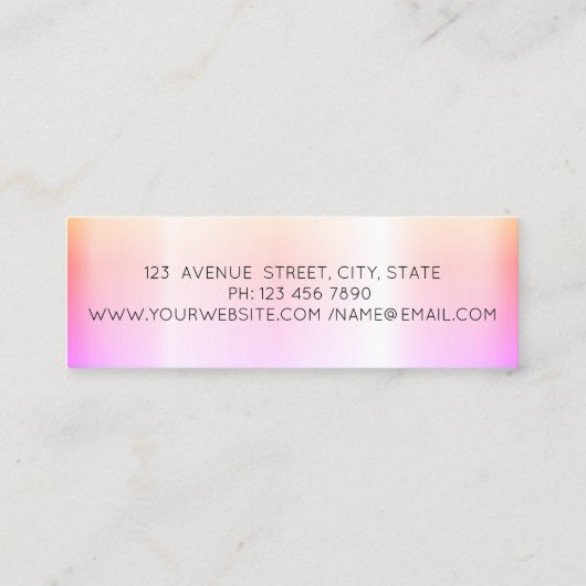 Elegant Modern Professional Chic, Hearts, Ombre Mini Visitekaartje