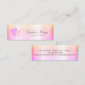 Elegant Modern Professional Chic, Hearts, Ombre Mini Visitekaartje (Voorkant / Achterkant)