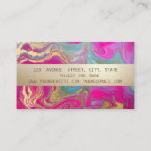 Elegant Modern Professional Colorful Marble, Lijst Visitekaartje (Achterkant)