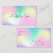 Elegant modern Professional Confetti Holographic Kortingskaartje (Voorkant / Achterkant)