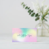 Elegant modern Professional Confetti Holographic Kortingskaartje (Staand voorkant)
