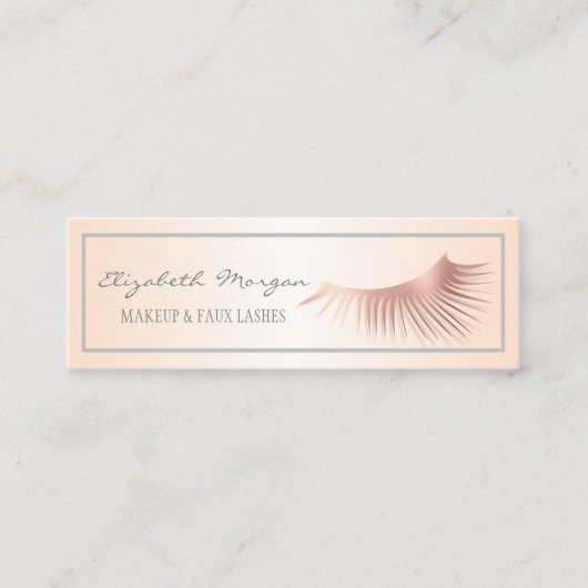 Elegant Modern Professional Faux Lashes, Lijst Mini Visitekaartje (Voorkant)