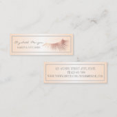 Elegant Modern Professional Faux Lashes, Lijst Mini Visitekaartje (Voorkant / Achterkant)