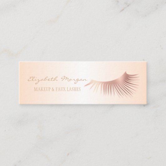 Elegant Modern Professional Faux Lashes Mini Visitekaartje (Voorkant)