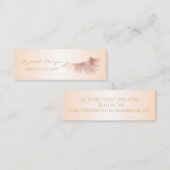 Elegant Modern Professional Faux Lashes Mini Visitekaartje (Voorkant / Achterkant)