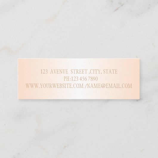 Elegant Modern Professional Faux Lashes Mini Visitekaartje (Achterkant)