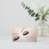 Elegant Modern Professional Glitter Faux Lashes Visitekaartje (Staand voorkant)