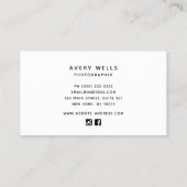 Elegant modern Professional Gold Border grijs Visitekaartje (Achterkant)