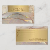 Elegant Modern,Professional Gold Confetti Opal Kortingskaartje (Voorkant / Achterkant)