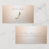 Elegant modern Professional Gold Glitter High Hiel Visitekaartje (Voorkant / Achterkant)