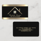 Elegant modern Professional Gold House Road Visitekaartje (Voorkant / Achterkant)