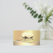 Elegant modern Professional Gold Lotus Visitekaartje (Staand voorkant)