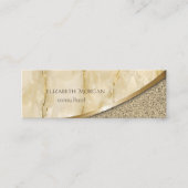 Elegant Modern Professional Gold Marble Mini Visitekaartje (Voorkant)