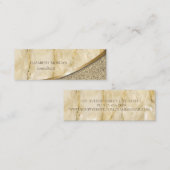 Elegant Modern Professional Gold Marble Mini Visitekaartje (Voorkant / Achterkant)