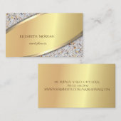 Elegant Modern Professional, Gold, Marble Visitekaartje (Voorkant / Achterkant)