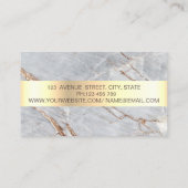 Elegant modern Professional Gold Stripe marmer Visitekaartje (Achterkant)