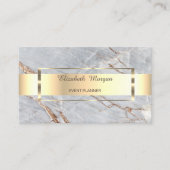 Elegant modern Professional Gold Stripe marmer Visitekaartje (Voorkant)