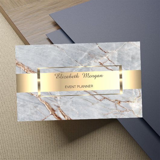 Elegant modern Professional Gold Stripe marmer Visitekaartje