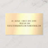 Elegant Modern Professional, Gold Stripe Visitekaartje (Achterkant)