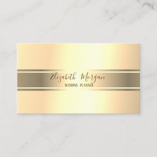 Elegant Modern Professional, Gold Stripe Visitekaartje (Voorkant)