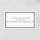 Elegant Modern Professional, Lijst, Faux Lashes Visitekaartje (Achterkant)