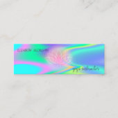 Elegant modern Professional Lotus Holographic Mini Visitekaartje (Voorkant)