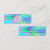 Elegant modern Professional Lotus Holographic Mini Visitekaartje (Voorkant / Achterkant)