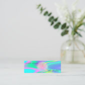 Elegant modern Professional Lotus Holographic Mini Visitekaartje (Staand voorkant)
