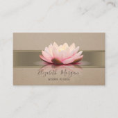 Elegant Modern Professional, Lotus, Stripe Visitekaartje (Voorkant)