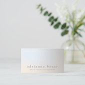 Elegant Modern Professional Luminous Taupe Grey Visitekaartje (Staand voorkant)