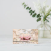 Elegant Modern Professional Luminouse Lotus Marble Visitekaartje (Staand voorkant)