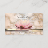 Elegant Modern Professional Luminouse Lotus Marble Visitekaartje (Voorkant)