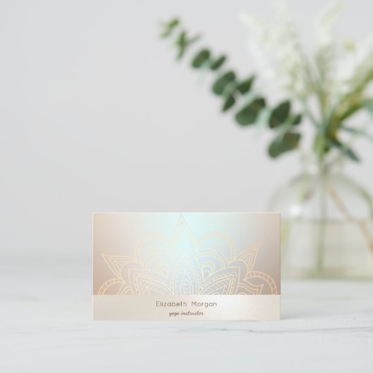 Elegant Modern Professional Mandala Luminous Visitekaartje (Staand voorkant)