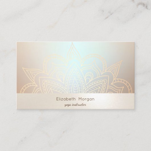 Elegant Modern Professional Mandala Luminous Visitekaartje (Voorkant)