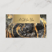 Elegant Modern, Professional Marble Gold Confetti Kortingskaartje (Voorkant)