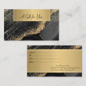 Elegant Modern, Professional Marble Gold Sequins Kortingskaartje (Voorkant / Achterkant)