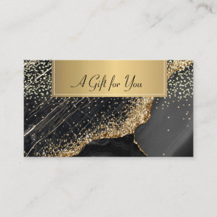 Elegant Modern, Professional Marble Gold Sequins Kortingskaartje