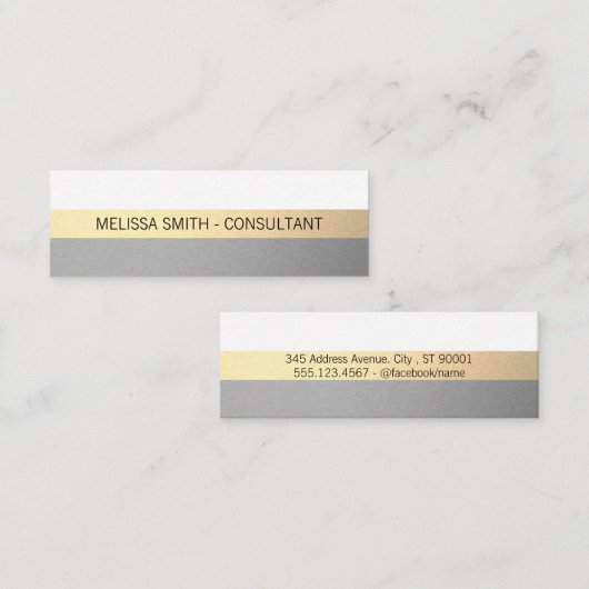 Elegant Modern Professional Mini Visitekaartje (Voorkant / Achterkant)