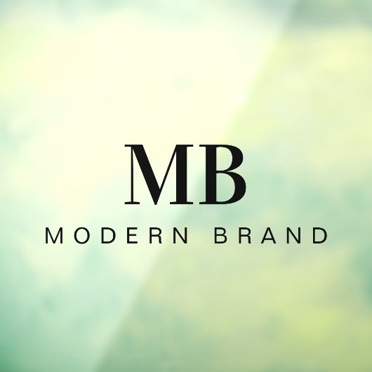 Elegant Modern Professional Minimal Monogram Windo Raamsticker (Vel 3)