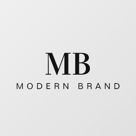 Elegant Modern Professional Minimal Monogram Windo Raamsticker (Vel)