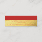 Elegant modern Professional Monogram Gold Mini Visitekaartje (Achterkant)