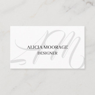 Elegant modern Professional Monogram Visitekaartje