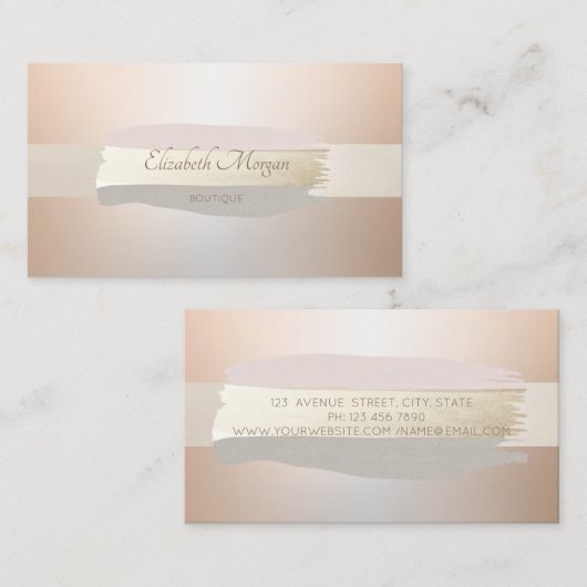 Elegant Modern Professional, penseelstreek Visitekaartje (Voorkant / Achterkant)