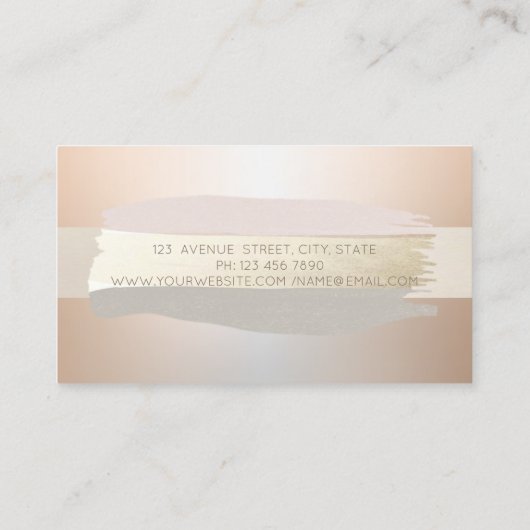 Elegant Modern Professional, penseelstreek Visitekaartje (Achterkant)