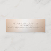 Elegant modern Professional Roos Gold Hearts Mini Visitekaartje (Achterkant)