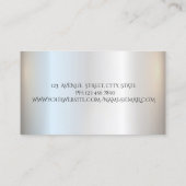 Elegant Modern Professional Silver, marmer Visitekaartje (Achterkant)