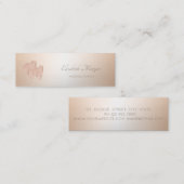 Elegant modern professioneel beeld, hart mini visitekaartje (Voorkant / Achterkant)